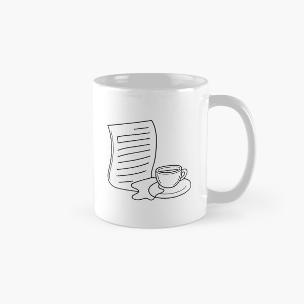 Item preview, A coffee cup spilled next to a printed unread email designed and sold by rasagamastore.
