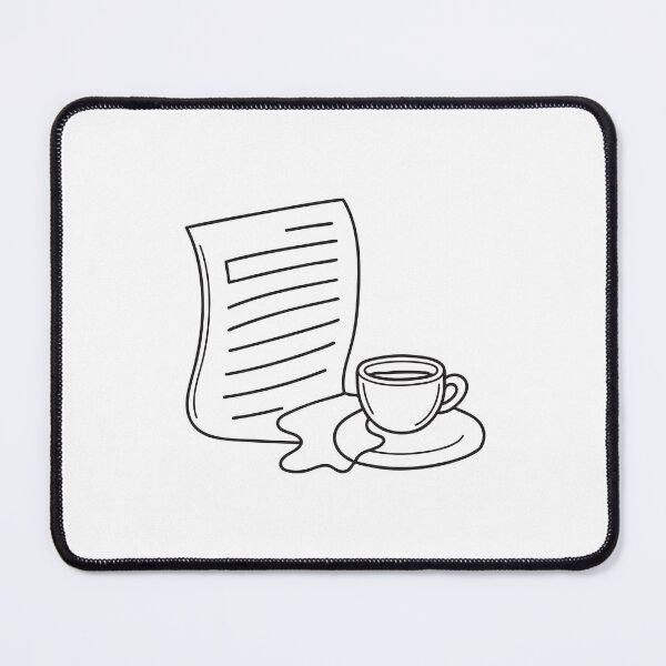 Item preview, A coffee cup spilled next to a printed unread email designed and sold by rasagamastore.