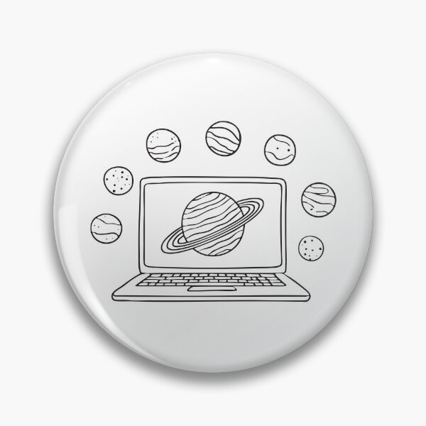 Item preview, A Uranus sticker attached on a laptop near other planets designed and sold by rasagamastore.
