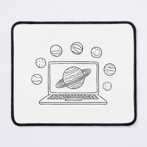 Item preview, A Uranus sticker attached on a laptop near other planets designed and sold by rasagamastore.