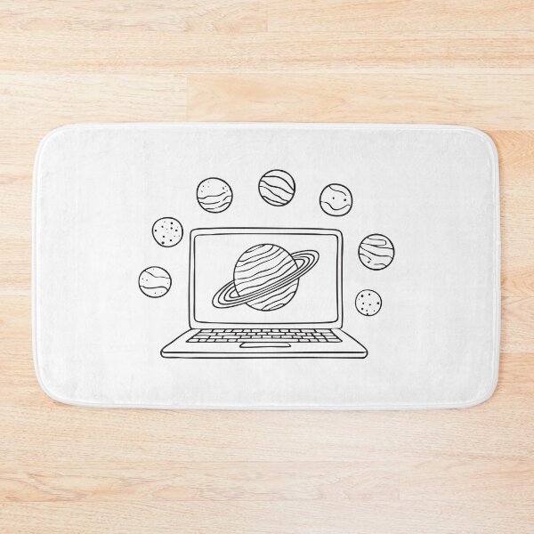 Item preview, A Uranus sticker attached on a laptop near other planets designed and sold by rasagamastore.