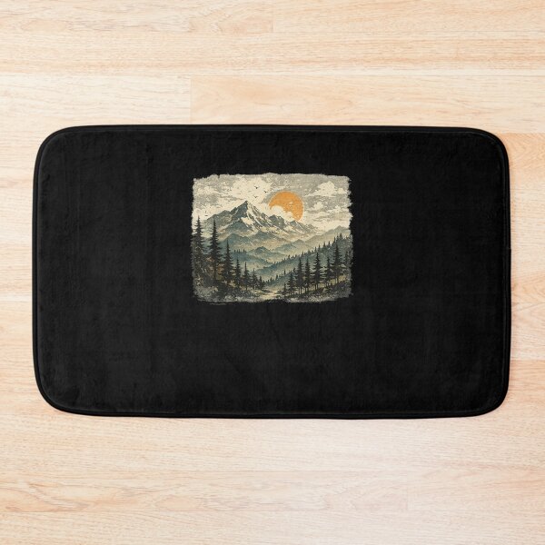 Item preview, Vintage Mountain Landscape, Distressed Wilderness Nature designed and sold by MatherFisher.