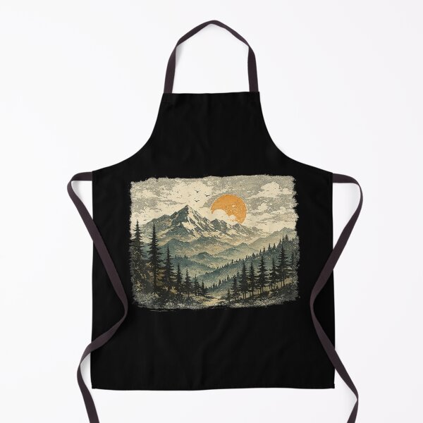 Item preview, Vintage Mountain Landscape, Distressed Wilderness Nature designed and sold by MatherFisher.