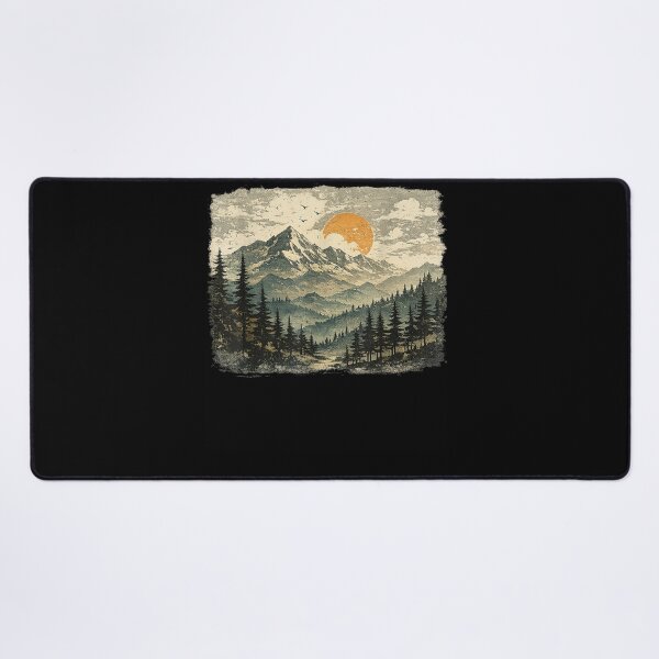 Item preview, Vintage Mountain Landscape, Distressed Wilderness Nature designed and sold by MatherFisher.