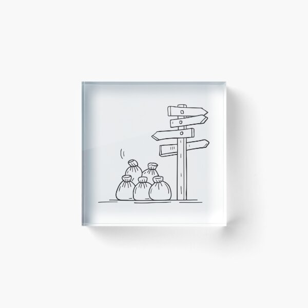 Item preview, An urban signpost next to overflowing garbage bags designed and sold by rasagamastore.