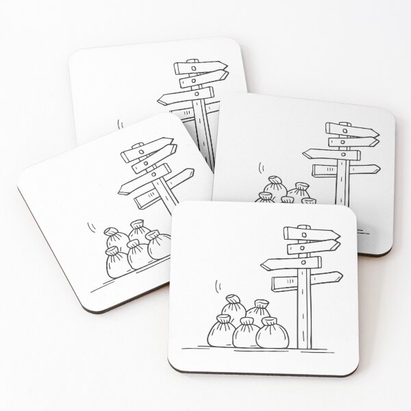 Item preview, An urban signpost next to overflowing garbage bags designed and sold by rasagamastore.