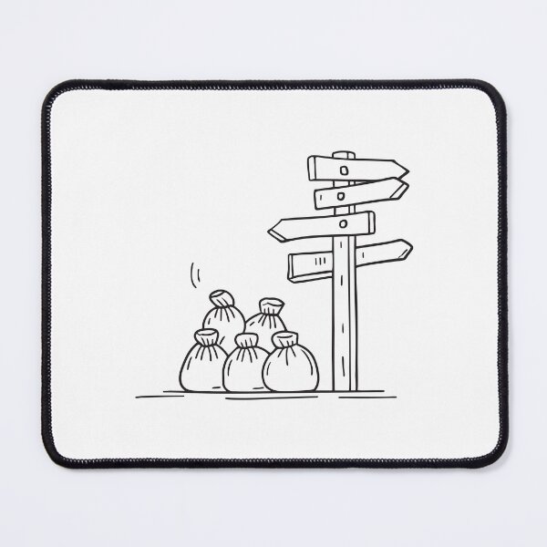 Item preview, An urban signpost next to overflowing garbage bags designed and sold by rasagamastore.