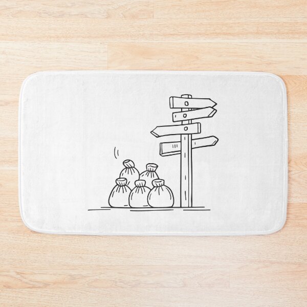 Item preview, An urban signpost next to overflowing garbage bags designed and sold by rasagamastore.