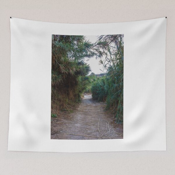 Item preview, Overgrown Reed Pathway Through Lush Vegetation Creating A Secluded Natural Trail And Green Tunnel designed and sold by Nmallia.