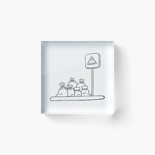 Item preview, A street sign placed near cluttered bags on a city corner designed and sold by rasagamastore.