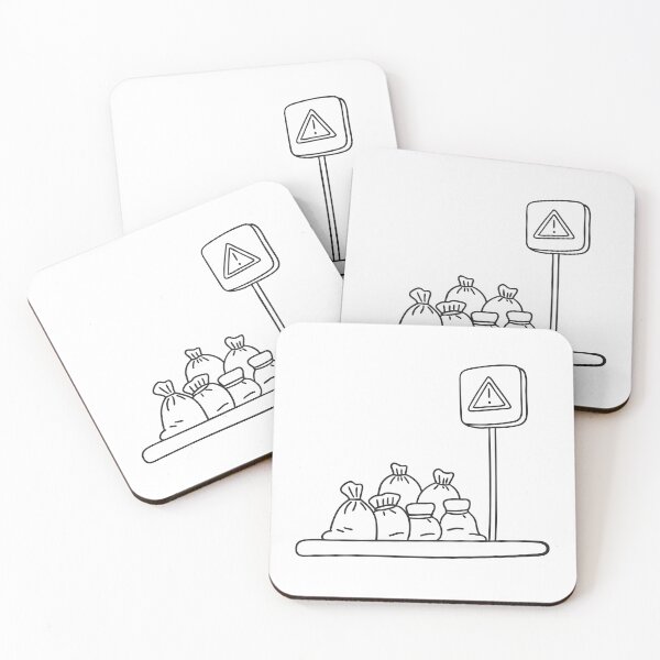 Item preview, A street sign placed near cluttered bags on a city corner designed and sold by rasagamastore.