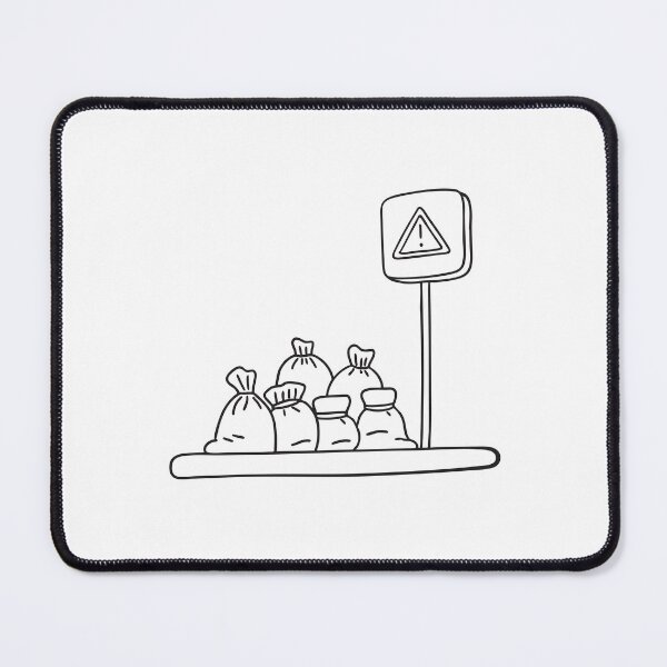 Item preview, A street sign placed near cluttered bags on a city corner designed and sold by rasagamastore.