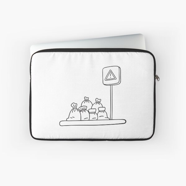 Item preview, A street sign placed near cluttered bags on a city corner designed and sold by rasagamastore.