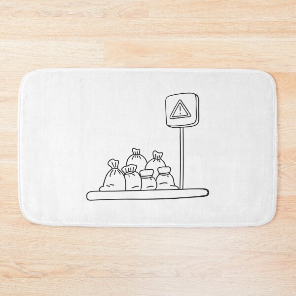 Item preview, A street sign placed near cluttered bags on a city corner designed and sold by rasagamastore.
