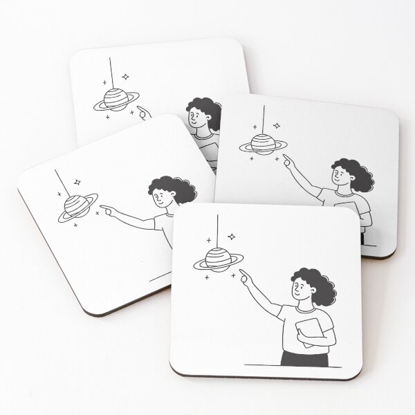 Item preview, A student gesturing toward Uranus on a solar system mobile designed and sold by rasagamastore.