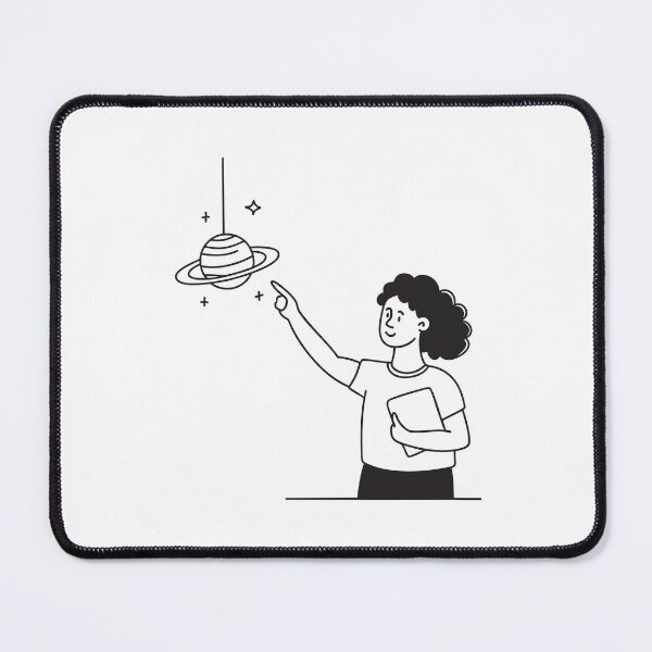 Item preview, A student gesturing toward Uranus on a solar system mobile designed and sold by rasagamastore.