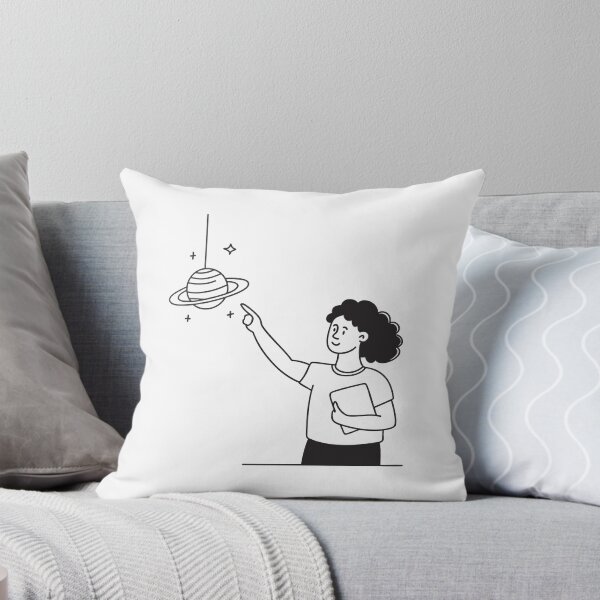Item preview, A student gesturing toward Uranus on a solar system mobile designed and sold by rasagamastore.