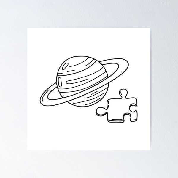 Item preview, A Uranus toy planet set next to a jigsaw puzzle designed and sold by rasagamastore.