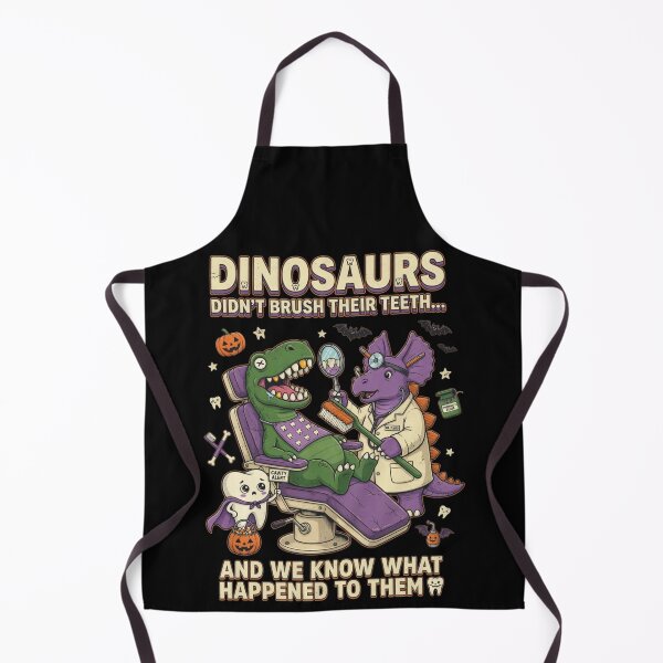 Item preview, Dinosaurs Didn't Brush Their Teeth Funny Halloween Dental designed and sold by CF_VintageDesign.