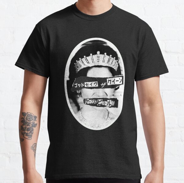 Sex Pistols God Save The Queen On Queen Michiko S Portrait T Shirt By P2cart Redbubble