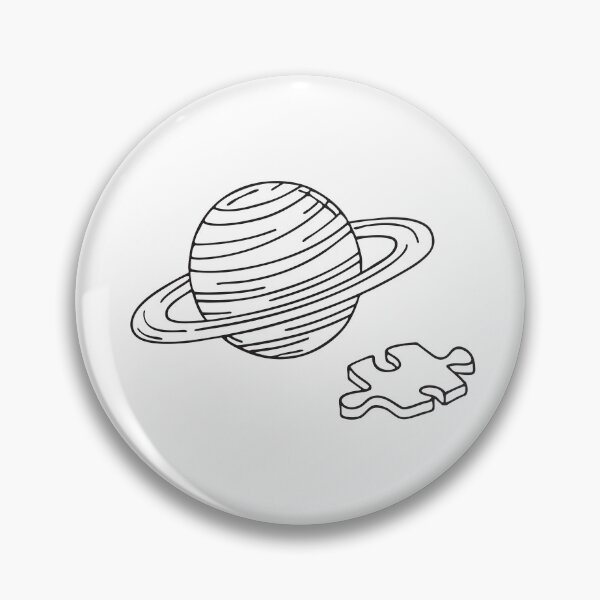 Item preview, A toy version of Uranus positioned beside a puzzle piece designed and sold by rasagamastore.