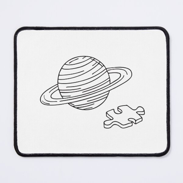Item preview, A toy version of Uranus positioned beside a puzzle piece designed and sold by rasagamastore.