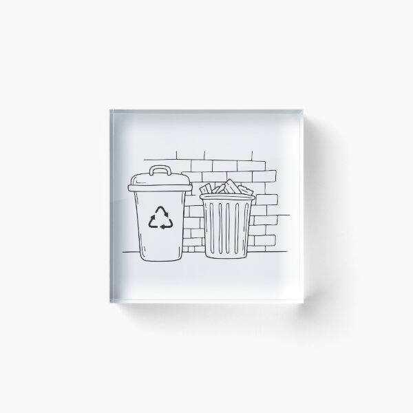 Item preview, A garbage bin located by a brick wall in an alley designed and sold by rasagamastore.