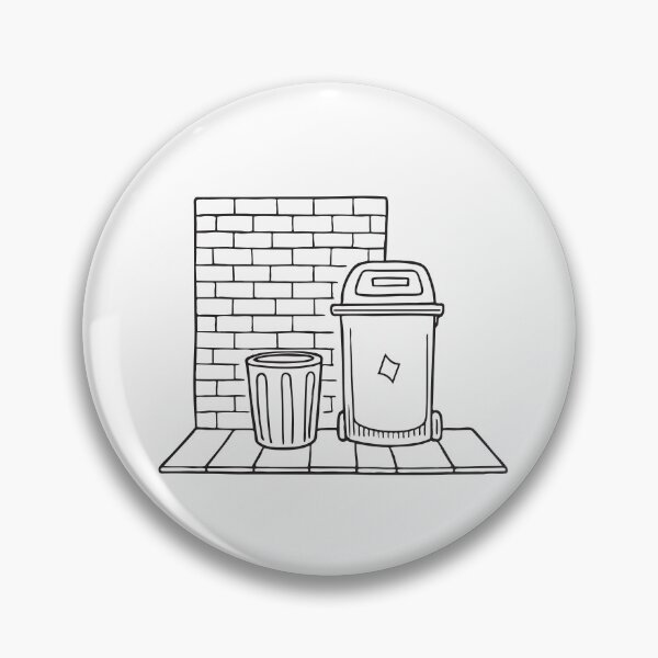 Item preview, A waste bin standing beside bricks in a narrow alley designed and sold by rasagamastore.