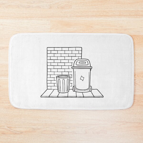 Item preview, A waste bin standing beside bricks in a narrow alley designed and sold by rasagamastore.