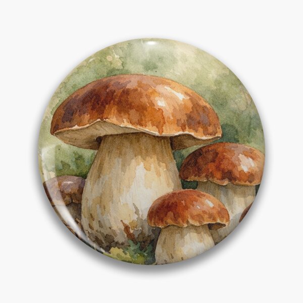 Item preview, Boletus Edulis Watercolor - Vintage Porcini Mushroom Botanical Art designed and sold by Darlin8888.