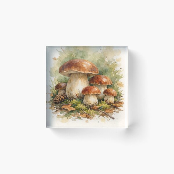 Item preview, Boletus Edulis Watercolor - Vintage Porcini Mushroom Botanical Art designed and sold by Darlin8888.