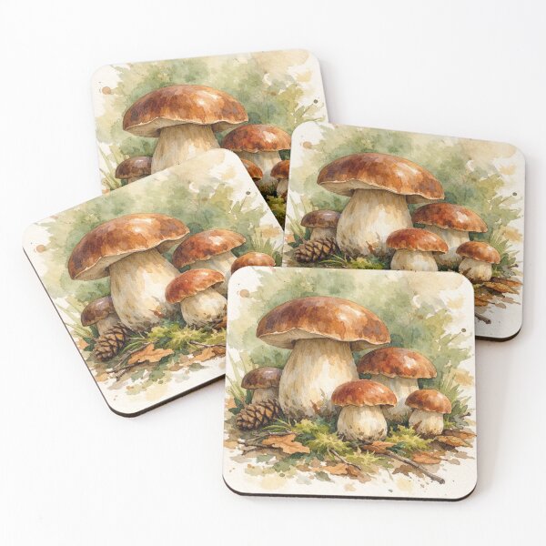 Item preview, Boletus Edulis Watercolor - Vintage Porcini Mushroom Botanical Art designed and sold by Darlin8888.
