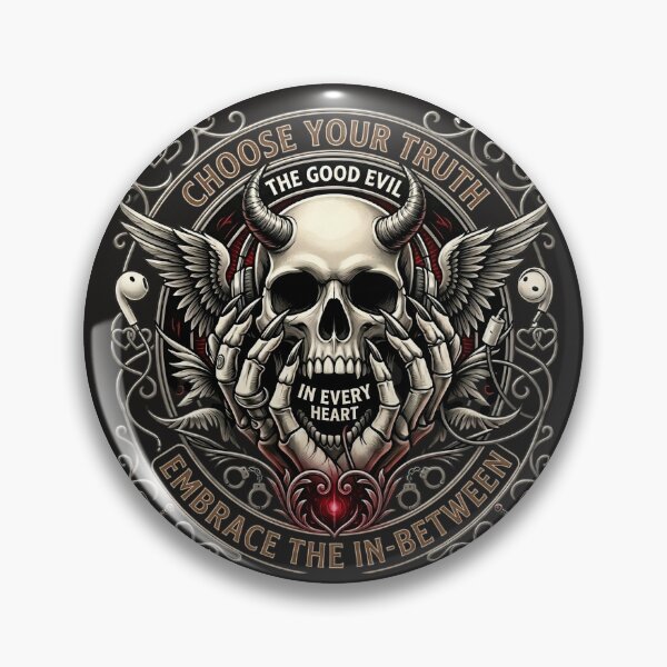 Item preview, Horned Cranium Handcuffs Winged Crest designed and sold by Voodoo Store Paranormal Collections.
