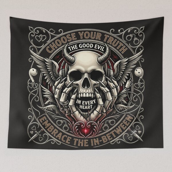 Item preview, Horned Cranium Handcuffs Winged Crest designed and sold by Voodoo Store Paranormal Collections.