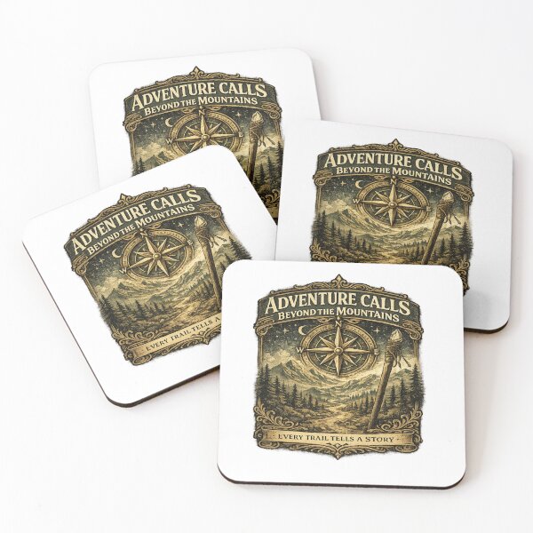 Item preview, Adventure Calls Beyond the Mountains Vintage Compass Hiking Camping Nature Explorer Graphic designed and sold by Artbysarmina.