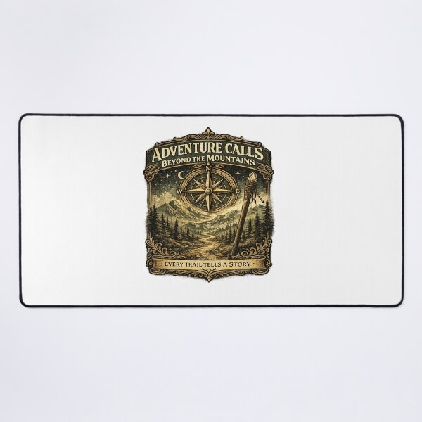 Item preview, Adventure Calls Beyond the Mountains Vintage Compass Hiking Camping Nature Explorer Graphic designed and sold by Artbysarmina.