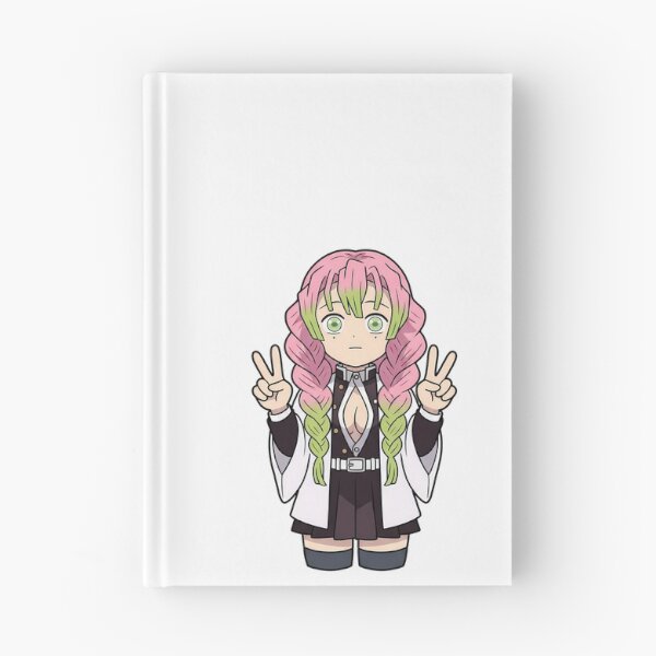 Item preview, Mitsuri Kanroji Demon Slayer Cute Uniform Double Peace Pose designed and sold by earlobejerk.