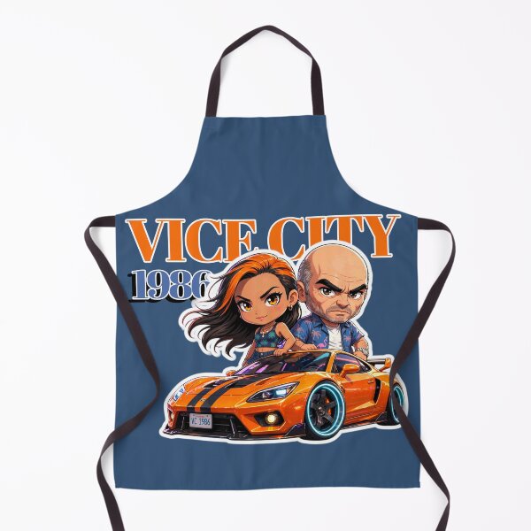 Item preview, Vice City 1986 Retro Action Gaming Chibi Couple Graphic Sticker designed and sold by zenithdecalco.