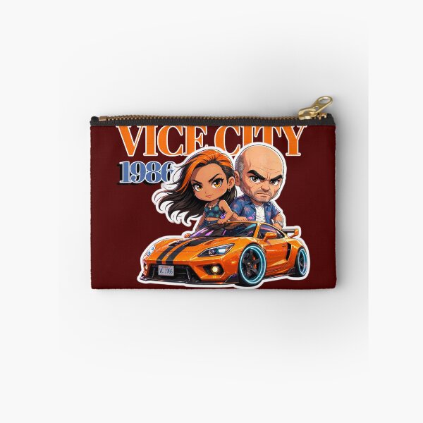 Item preview, Vice City 1986 Retro Action Gaming Chibi Couple Graphic Sticker designed and sold by zenithdecalco.