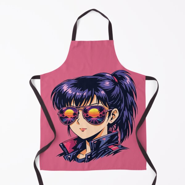 Item preview, Neon Retro Anime Aviator Reflection Lady designed and sold by KungPowUnicorn.
