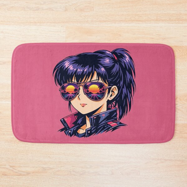 Item preview, Neon Retro Anime Aviator Reflection Lady designed and sold by KungPowUnicorn.