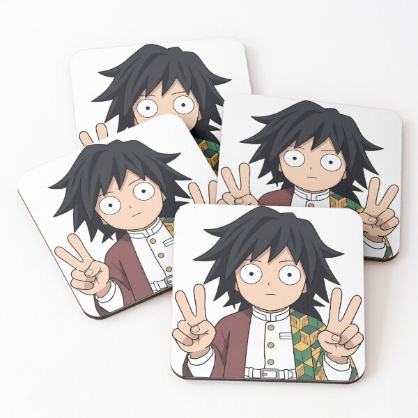 Item preview, Giyu Tomioka Demon Slayer Chibi Peace Sign Uniform designed and sold by earlobejerk.