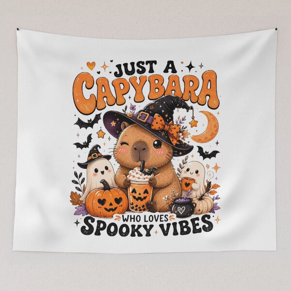 Item preview, Just a capybara who loves spooky vibes designed and sold by Sixtinebzh.