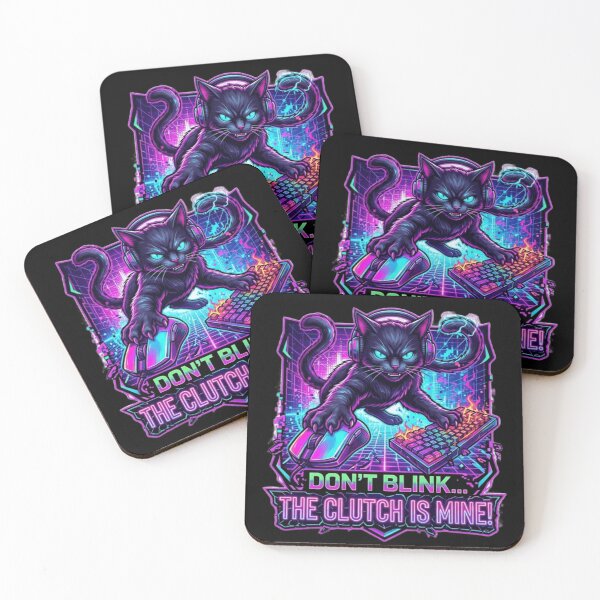 Item preview, Don't Blink The Clutch Is Mine Cyberpunk Gaming Cat Logo designed and sold by Altospecial.