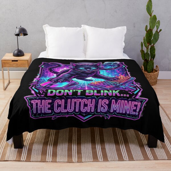 Item preview, Don't Blink The Clutch Is Mine Cyberpunk Gaming Cat Logo designed and sold by Altospecial.