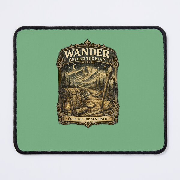 Item preview, Vintage Wander Beyond the Map Adventure Hiking Nature Retro Graphic T-Shirt designed and sold by Artbysarmina.