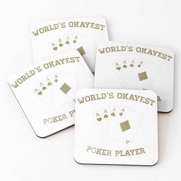Item preview, Worlds Okayest Poker Player Four Aces designed and sold by spellmadebylee.