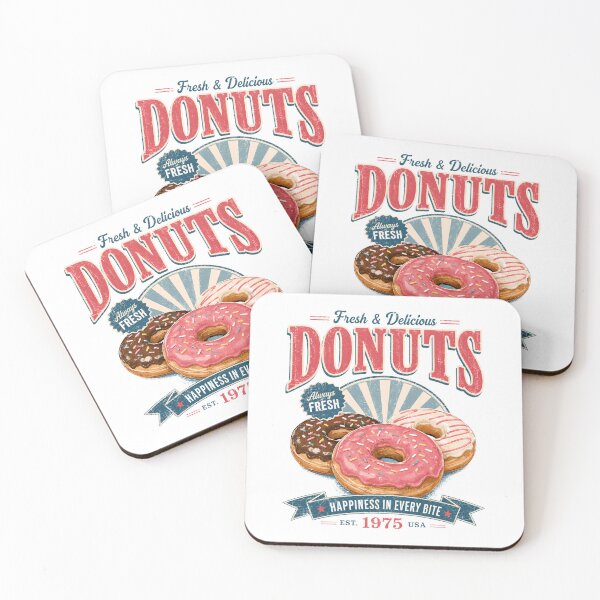 Item preview, Fresh and delicious donuts vintage retro bakery design designed and sold by Sixtinebzh.