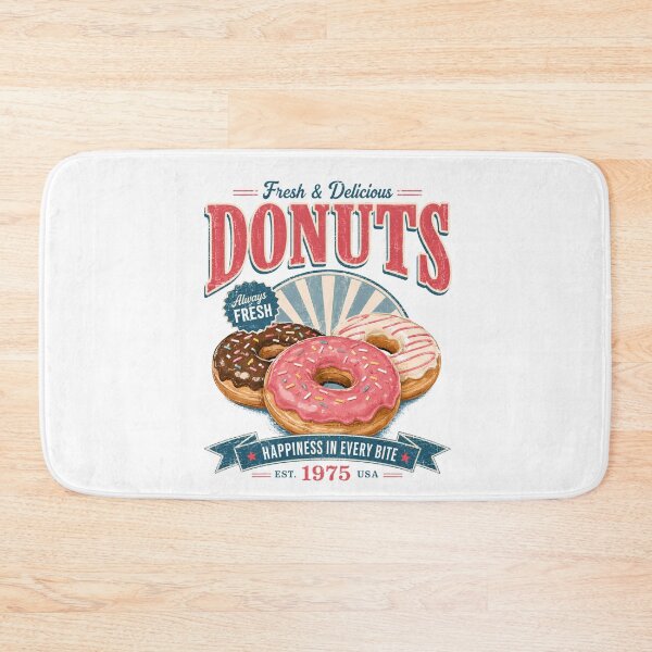 Item preview, Fresh and delicious donuts vintage retro bakery design designed and sold by Sixtinebzh.