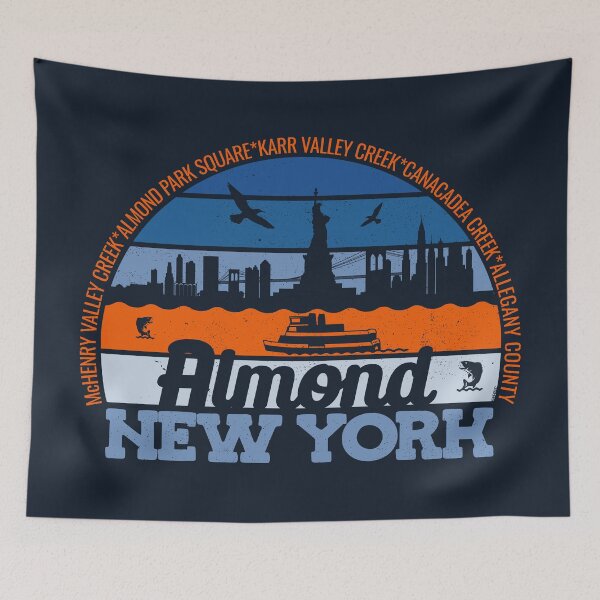 Item preview, Almond New York Sunset Retro Vintage Local Pride Logo designed and sold by CRHPOD20.